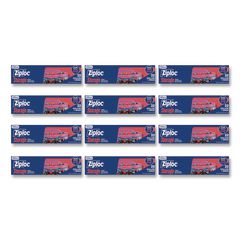 Double Zipper Storage Bags, Triple System Seal, Gallon, 9.6" x 12.1", Clear, 22 Bags/Box, 12 Boxes/Carton