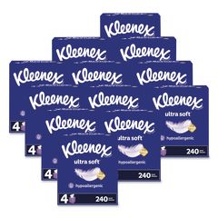 Ultra Soft Facial Tissue, 3-Ply, White, 60 Sheets/Box, 4 Boxes/Pack, 12 Packs/Carton