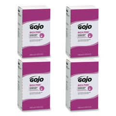 RICH PINK Antibacterial Lotion Soap Refill, Floral Scent, 2,000 mL, 4/Carton