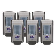 Fmx-20 Soap Push-Style Dispenser, 2,000 Ml, 6.5 X 4.65 X 11.86, Graphite/chrome, 6/carton