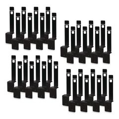 Rail Mount For Es Everywhere System, Black, 8/pack, 4 Packs/carton