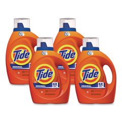 HE Laundry Detergent, Original Scent, Liquid, 64 Loads, 80 oz Bottle, 4/Carton