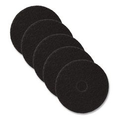 Stripping Pad, 16" Diameter, Black, 5/Carton
