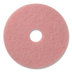Remover Burnishing Pad, 27" Diameter, Pink, 2/Carton