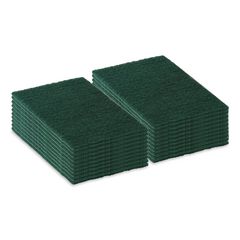 90-96 Medium Duty Hand Cleaning Pad, 6 x 9, Green, 20/Carton