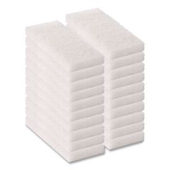 Octopus Light Duty Cleaning Pad, 5" x 9", White, 20/Carton