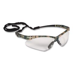 Nemesis Safety Glasses, Camo Half Frame, Clear Dual Lens