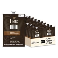 FLAVIA Ground Coffee Freshpacks, French Roast, 38/Carton
