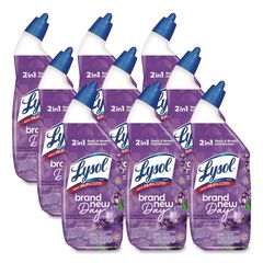 Clinging Gel Brand New Day Toilet Bowl Cleaner, Lavender and Cotton Blossom, 24 oz Angle-Neck Bottle, 9/Carton