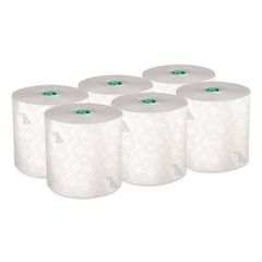 Pro Hard Roll Paper Towels with Elevated Scott Design for Scott Pro Dispenser, Green Core Only, 1-Ply, 1,150 ft, 6 Rolls/CT