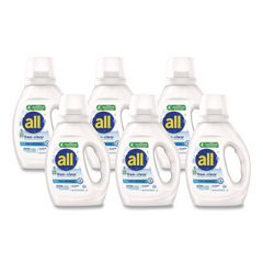 Free Clear HE Laundry Detergent, 24 Loads, Unscented, 30 oz Bottle, 6/Carton