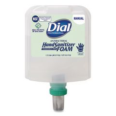 Antibacterial Foaming Hand Sanitizer Refill for Dial 1700 V Dispenser, 1.2 L, Fragrance Free, 3/Carton