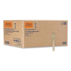 NoTree Cutlery, Light Mediumweight, Fork, Paper, Natural, 1,000/Carton