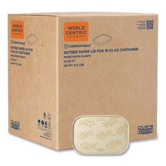 Paper Lids for Containers, 4.7 x 6.8 x 0.8, Natural, Paper, 300/Carton