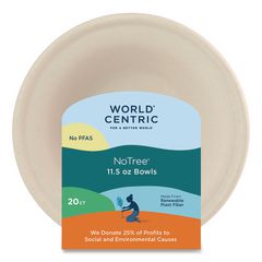 Fiber Bowls, 20 oz, 6 x 6 x 1.7, Natural, 20/Pack