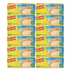 Zipper Food Storage Plastic Sandwich Bags, 6.63 x 5.88, Clear, 50 Bags/Box, 12 Boxes/Carton