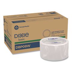 Paper Dinnerware, Plate, 8.5" dia, White, 125/Pack, 4/Carton