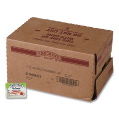Smuckers 1/2 Ounce Natural Jam, Strawberry, 0.5 oz Container, 200/Carton