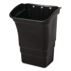 Optional Utility Cart Refuse/Utility Bin, 8 gal, Polyethylene, Black