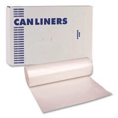 Low-Density Waste Can Liners, 45 gal, 0.9 mil, 40 x 46, Clear, Perforated Roll, 100/Carton