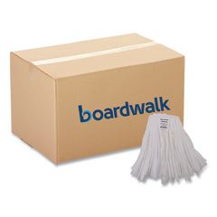 Nonwoven Cut End Edge Mop, Rayon/polyester, #20, White, 12/carton