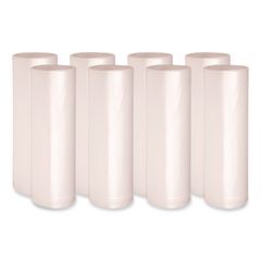 High-Density Can Liners, 60 gal, 14 mic, 38" x 58", Natural, Perforated Roll, 25 Bags/Roll, 8 Rolls/Carton