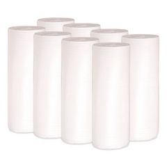Low-Density Waste Can Liners, 30 gal, 0.6 mil, 30" x 36", White, Perforated Roll, 25 Bags/Roll, 8 Rolls/Carton