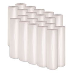 High-Density Can Liners, 16 gal, 7 mic, 24" x 31", Natural, Perforated Roll, 50 Bags/Roll, 20 Rolls/Carton