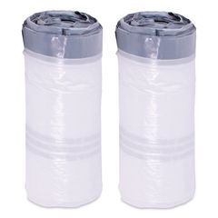Drawstring Kitchen Bags/Liners, Drawstring, 13 gal, 24" x 28", White, 50 Bags/Roll, 2 Rolls/Carton