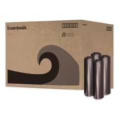 Reprocessed Resin Can Liners, 60 gal, 1.2 mil, 38 x 58, Black, 50 Bags/Carton