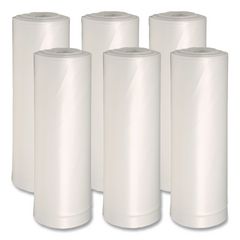 Low-Density Waste Can Liners, 33 gal, 0.6 mil, 33" x 39", White, Perforated Roll, 25 Bags/Roll, 6 Rolls/Carton