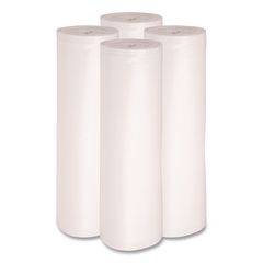Low-Density Waste Can Liners, 60 gal, 0.6 mil, 38" x 58", White, Perforated Roll, 25 Bags/Roll, 4 Rolls/Carton