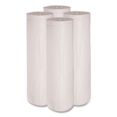 Low-Density Waste Can Liners, 45 gal, 0.6 mil, 40" x 46", White, Perforated Roll, 25 Bags/Roll, 4 Rolls/Carton
