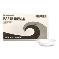 Paper Dinnerware, Bowl, 12 oz, White, 1,000/Carton