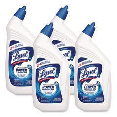 Advanced Deep Cleaning Power Toilet Bowl Cleaner, Wintergreen Scent, 32 oz Angle-Neck Bottle, 4/Pack