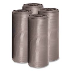 Low-Density Waste Can Liners, 30 gal, 0.95 mil, 30" x 36", Gray, Perforated Roll, 25 Bags/Roll, 4 Rolls/Carton