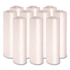 High-Density Can Liners, 45 gal, 10 mic, 40" x 46", Natural, Perforated Roll, 25 Bags/Roll, 10 Rolls/Carton