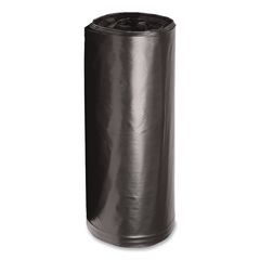 Reprocessed Resin Can Liners, 60 gal, 1.5 mil, 38 x 58, Black, Perforated Roll, 100/Carton