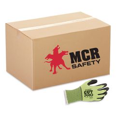 Cut Pro 9277PU Gloves, 10" Long, Large, Black/Lime, 12 Pairs
