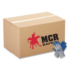 Memphis Flex Latex-Coated Seamless Nylon Knit Gloves, EN388: 3131, Large, Blue/Gray, 12 Pairs
