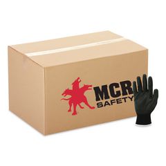 Work Gloves, 10" Long, Medium, Black, 12 Pairs