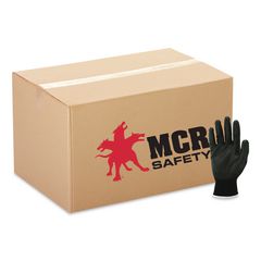 Work Gloves, 10" Long, Large, Black, 12 Pairs