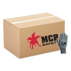 Ultra Tech Tactile Dexterity Work Gloves, EN388: 4131, Large, White/Gray, 12 Pairs