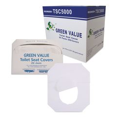 Half-Fold Toilet Seat Covers, 14.75 X 16.5, White, 5,000/carton