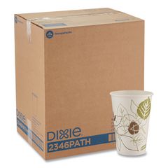 Pathways Paper Hot Cups, 16 oz, White/Brown, 50/Pack