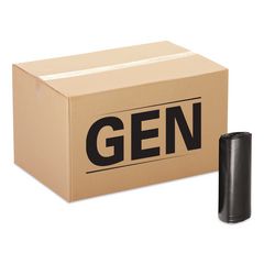 Low Density Can Liners, 16 gal, 0.9 mil, 24" x 32", Black, 50 Bags/Roll, 10 Rolls/Carton