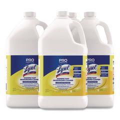 Disinfectant Deodorizing Cleaner Concentrate, Lemon Scent, 128 oz Bottle, 4/Carton