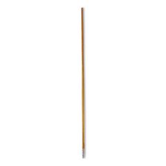 Lacquered-Wood Threaded-Tip Broom/Sweep Handle, 0.94" dia x 60", Natural