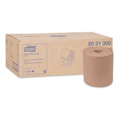 Universal Hand Towel Roll, Notched, 1-Ply, 8" x 800 ft, Natural, 6 Rolls/Carton