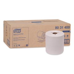 Universal Hand Towel Roll, Notched, 1-Ply, 8" x 800 ft, Natural White, 6 Rolls/Carton